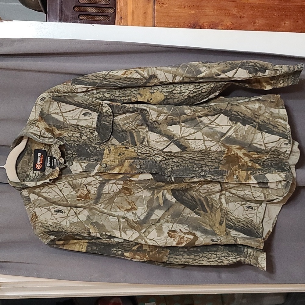 Outfitters Ridge Mens‎ Camoflauge Shirt Button Up Pockets Sz L EUC